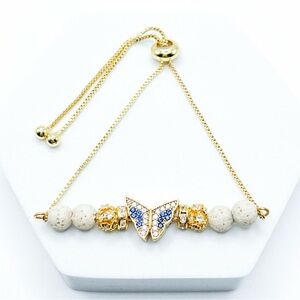 🦋 Gold Butterfly Essential Oil Bracelet